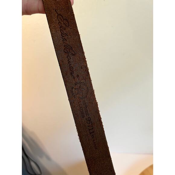 90s Eddie Bauer USA Made Brown Genuine Leather Wrap Belt Size XXL Women\'s main image 6